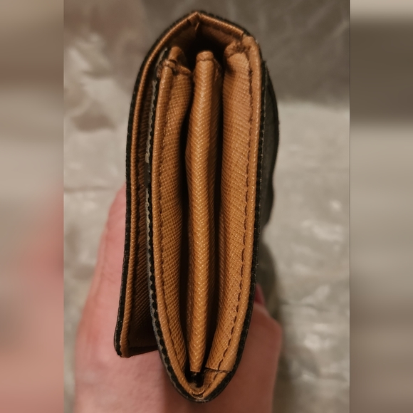 VINTAGE Michael Kors Long Monogram Bifold Snap Wallet Brown 7. 75 X 4" - Picture 7 of 16